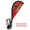Backback Replacement Single Sided Tear Drop Flag Only